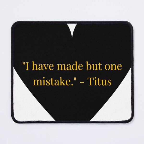Item preview, Titus Quote – Gold Text Black Heart designed and sold by TheIconSmith.