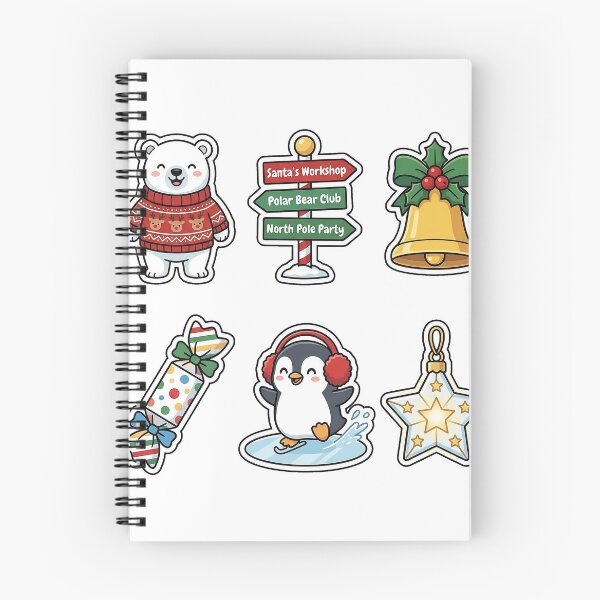 Item preview, North Pole Holiday Party Sticker Pack - Cute Winter Animal Set designed and sold by SimpleP.