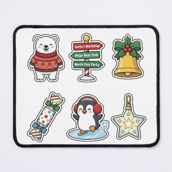 Item preview, North Pole Holiday Party Sticker Pack - Cute Winter Animal Set designed and sold by SimpleP.