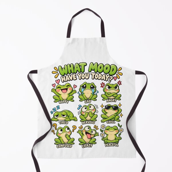 Item preview, What Mood Are You Today? Cute Frog Mood Chart designed and sold by InfiniteOrbit.