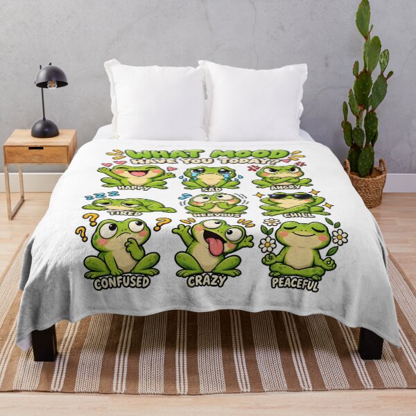 Item preview, What Mood Are You Today? Cute Frog Mood Chart designed and sold by InfiniteOrbit.
