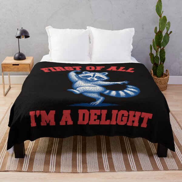 Item preview, First Of All I'm A Delight Dancing Raccoon Graphic Funny designed and sold by Derekquie.
