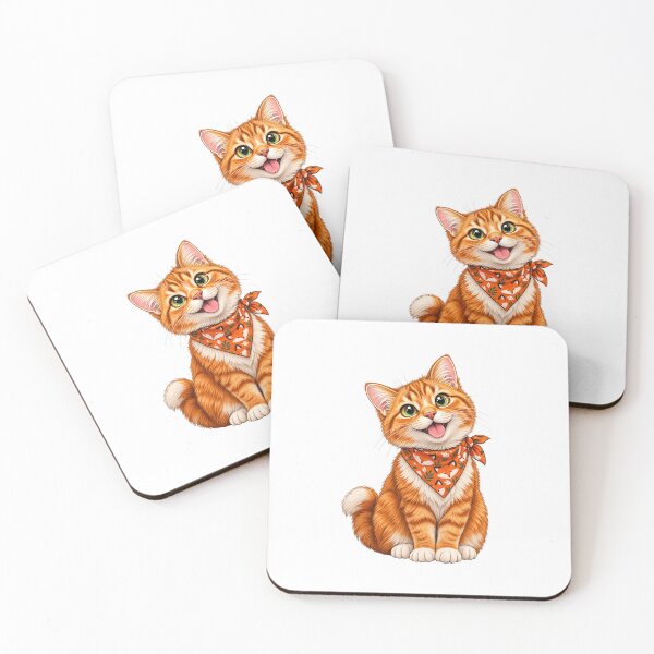 Item preview, Fox Print Bandana Cat Illustration Trendy Pet Design designed and sold by Rod & Retriever.