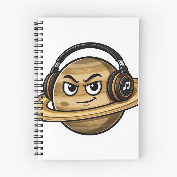 Item preview, Planet Saturn wearing headphones designed and sold by DVerse Studio.