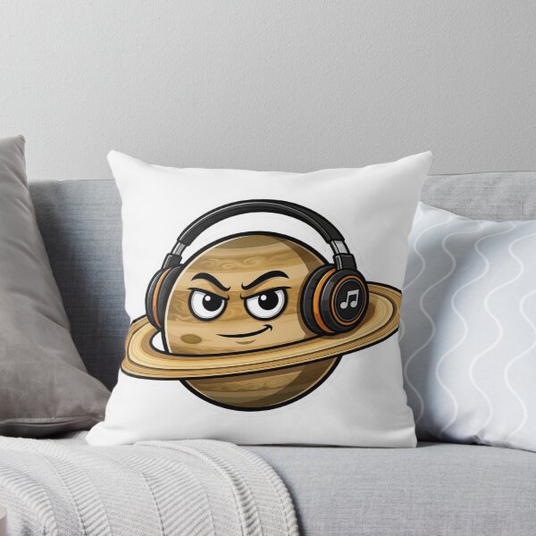 Item preview, Planet Saturn wearing headphones designed and sold by DVerse Studio.