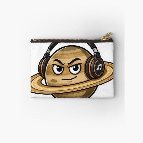Item preview, Planet Saturn wearing headphones designed and sold by DVerse Studio.