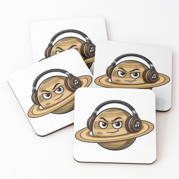 Item preview, Planet Saturn wearing headphones designed and sold by DVerse Studio.