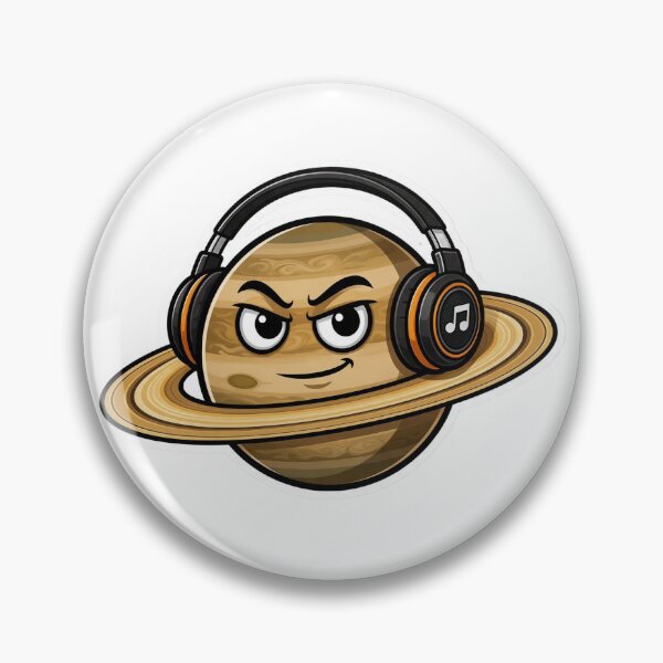 Item preview, Planet Saturn wearing headphones designed and sold by DVerse Studio.