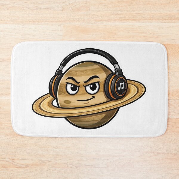 Item preview, Planet Saturn wearing headphones designed and sold by DVerse Studio.