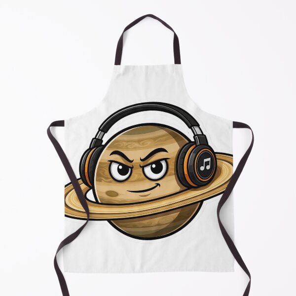Item preview, Planet Saturn wearing headphones designed and sold by DVerse Studio.