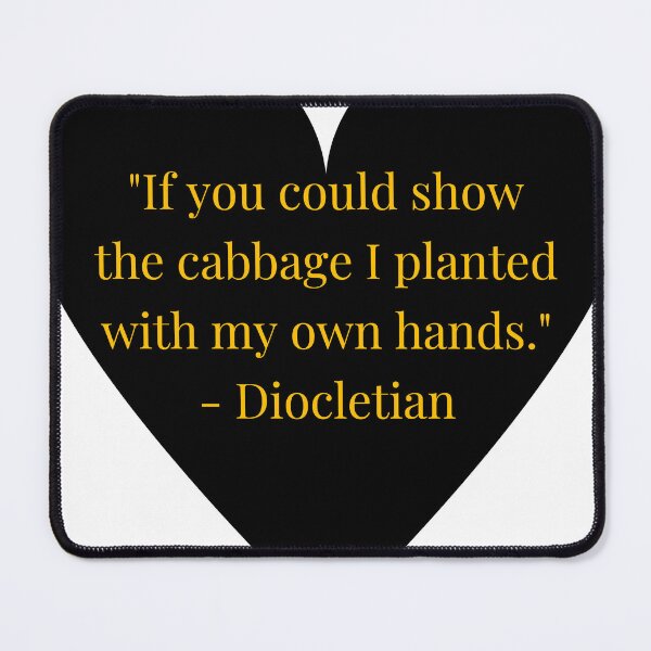 Item preview, Diocletian Quote – Gold Text Black Heart designed and sold by TheIconSmith.