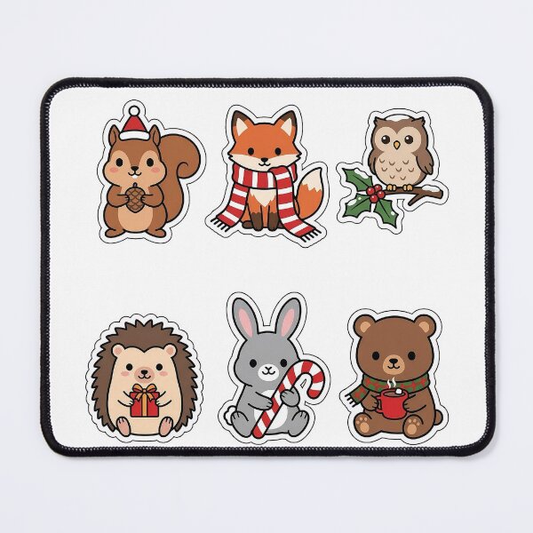 Artikelvorschau, Gemütliches Weihnachtssticker-Set mit Waldtieren – Waldfreunde-Kollektion entworfen und verkauft von SimpleP.