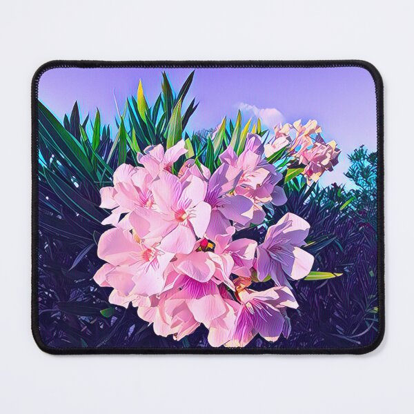 Item preview, Pastel Pink Oleander Flowers Graphic Botanical Art designed and sold by BalkanBloomArt.