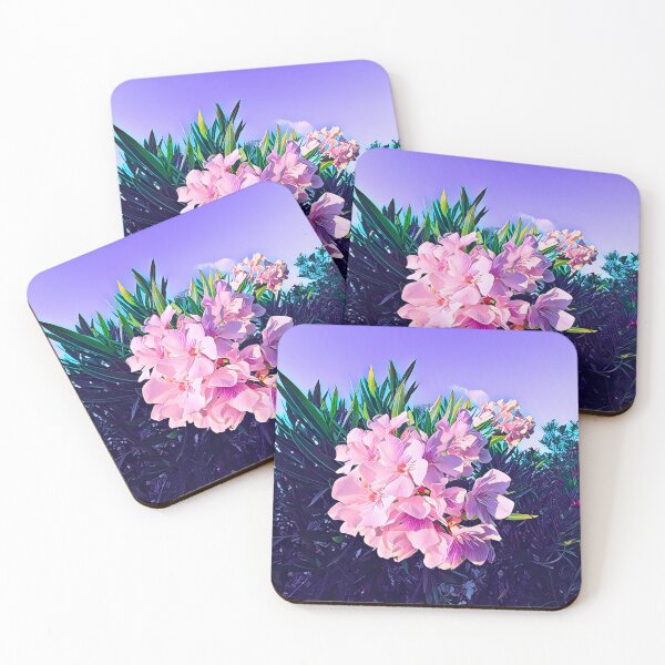 Item preview, Pastel Pink Oleander Flowers Graphic Botanical Art designed and sold by BalkanBloomArt.