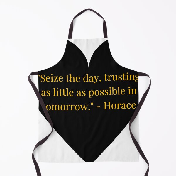 Item preview, Horace Quote – Gold Text Black Heart designed and sold by TheIconSmith.