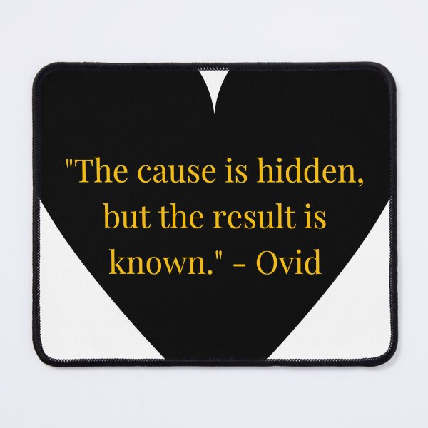 Item preview, Ovid Quote – Gold Text Black Heart designed and sold by TheIconSmith.