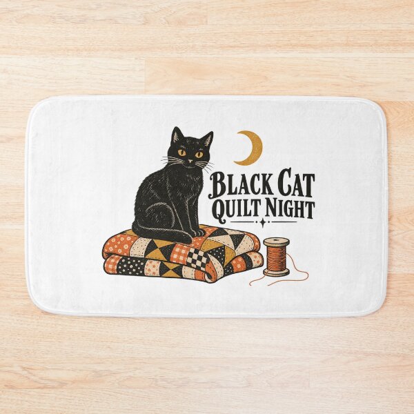 Item preview, Black Cat Quilt Night designed and sold by AMICO77.