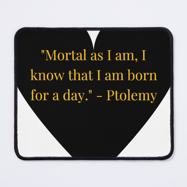 Item preview, Ptolemy Quote – Gold Text Black Heart designed and sold by TheIconSmith.