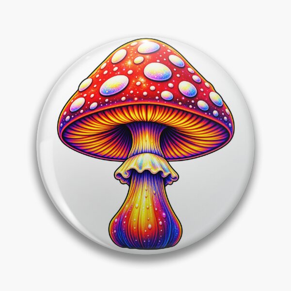 Artikelvorschau, Psychedelische Regenbogenpilz-Rave-Kunst entworfen und verkauft von Odd Alien Lab.