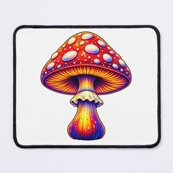 Item preview, Psychedelic Rainbow Mushroom Trippy Rave Art designed and sold by Odd Alien Lab.