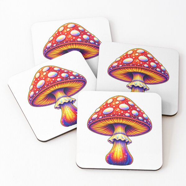 Item preview, Psychedelic Rainbow Mushroom Trippy Rave Art designed and sold by Odd Alien Lab.