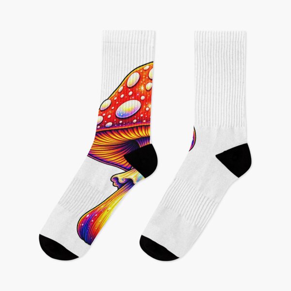 Item preview, Psychedelic Rainbow Mushroom Trippy Rave Art designed and sold by Odd Alien Lab.