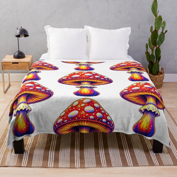 Item preview, Psychedelic Rainbow Mushroom Trippy Rave Art designed and sold by Odd Alien Lab.