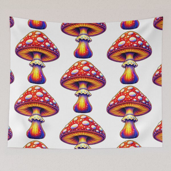 Item preview, Psychedelic Rainbow Mushroom Trippy Rave Art designed and sold by Odd Alien Lab.