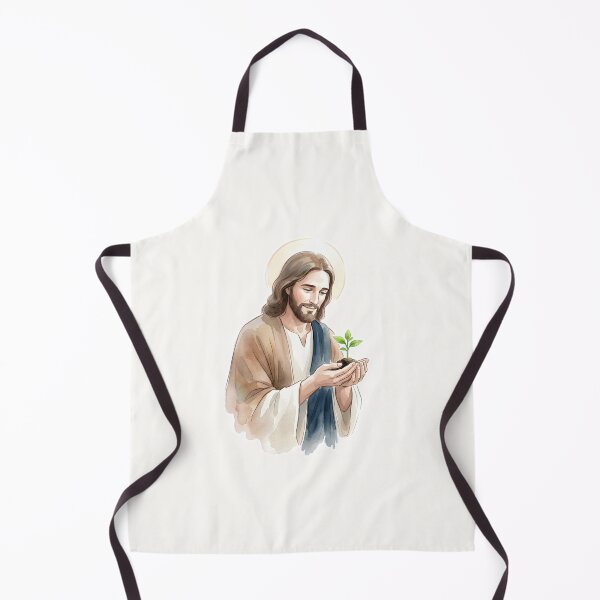 Item preview, Jesus Holding Plant Watercolor Christian Growth  designed and sold by stylishdzign.