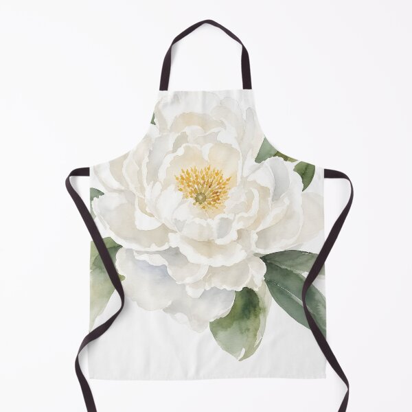 Item preview, White Peony Flower Vintage Floral Watercolor Art HD Store designed and sold by bard-art.