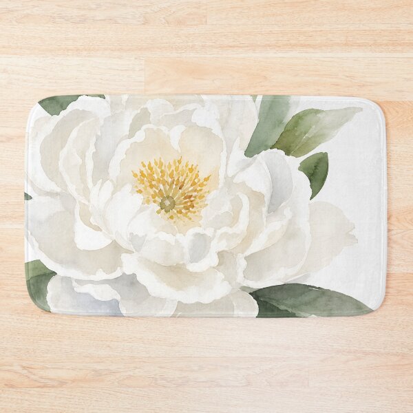 Item preview, White Peony Flower Vintage Floral Watercolor Art HD Store designed and sold by bard-art.