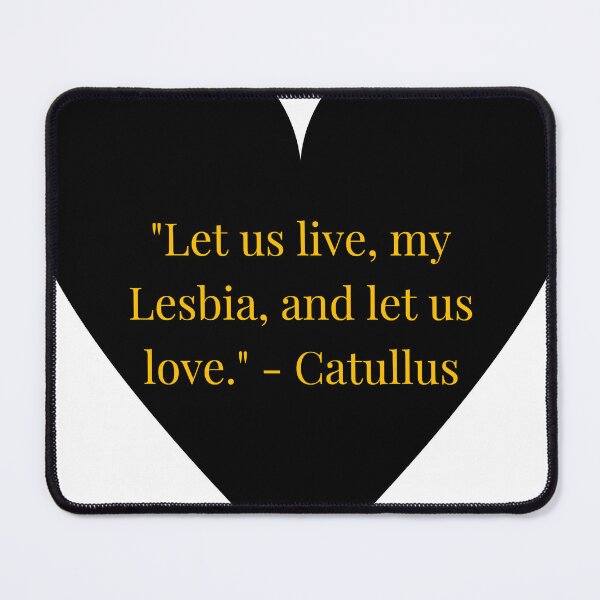 Item preview, Catullus Quote – Gold Text Black Heart designed and sold by TheIconSmith.