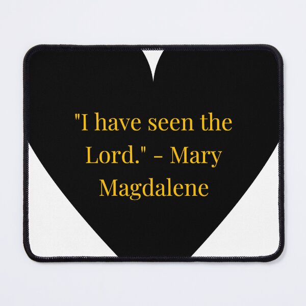 Item preview, Mary Magdalene Quote – Gold Text Black Heart designed and sold by TheIconSmith.