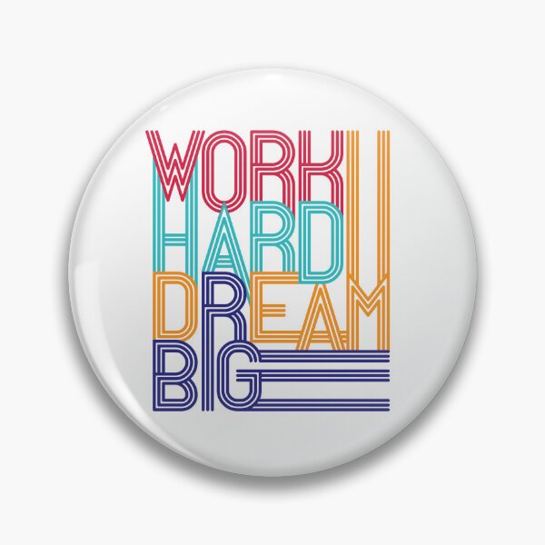 Item preview, ​Work Hard Dream Big Colorful Typography Quote designed and sold by Minem39.