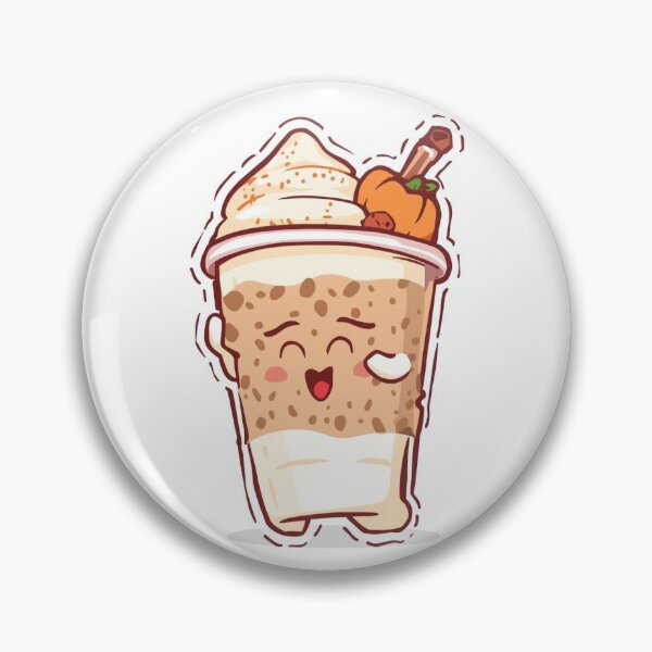 Item preview, Cute Pumpkin Spice Latte Kawaii Drink designed and sold by OlesiaCraft.