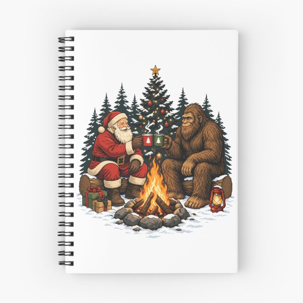 Item preview, Funny Bigfoot Santa Christmas Campfire Holiday Winter designed and sold by gordonbwyashop.