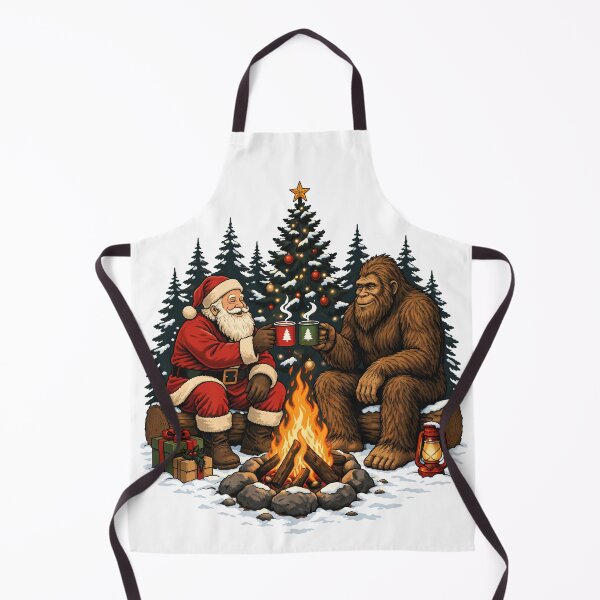 Item preview, Funny Bigfoot Santa Christmas Campfire Holiday Winter designed and sold by gordonbwyashop.