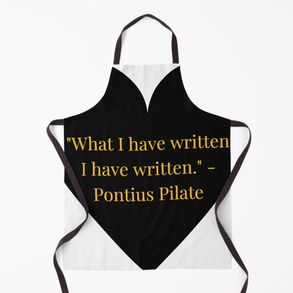 Item preview, Pontius Pilate Quote – Gold Text Black Heart designed and sold by TheIconSmith.