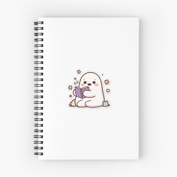 Item preview, Cute Ghost Reading Book Kawaii Spooky designed and sold by OlesiaCraft.