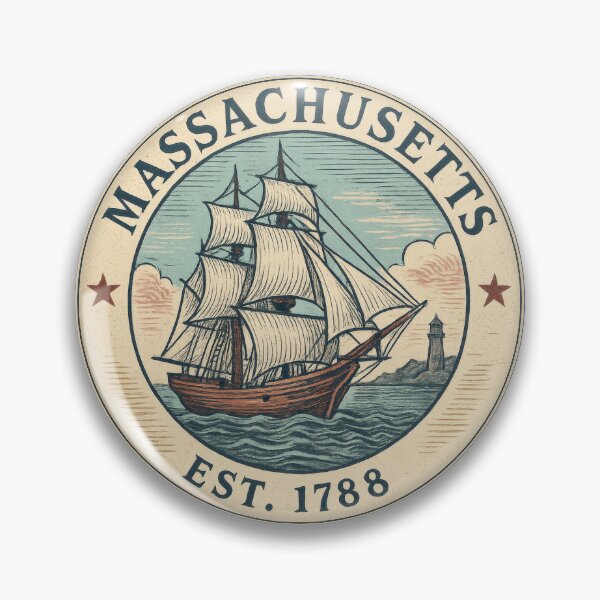 Item preview, MASSACHUSETTS EST. 1788 designed and sold by DavidBriot.