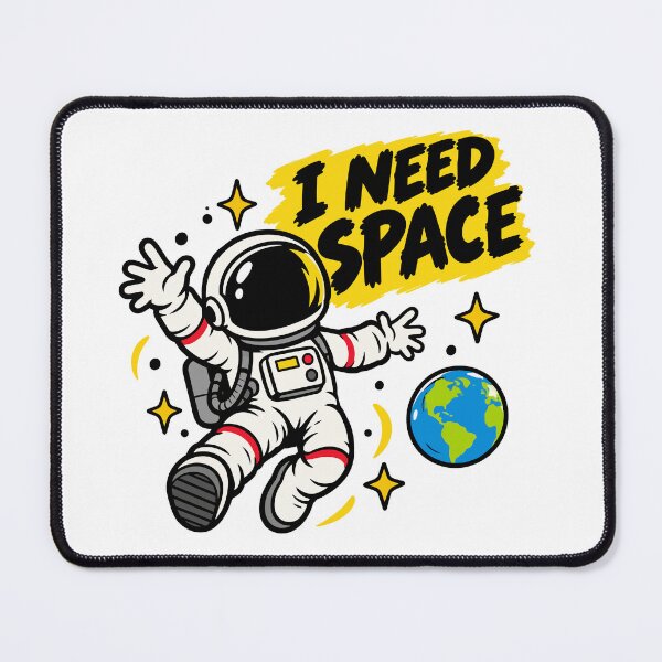 Item preview, I Need Space Funny Astronaut Sci Fi designed and sold by DesignGraphica.