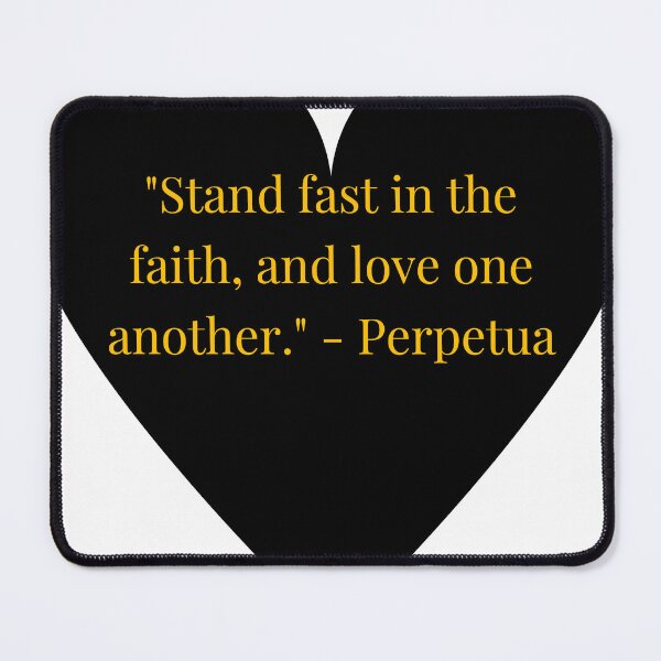 Item preview, Perpetua Quote – Gold Text Black Heart designed and sold by TheIconSmith.