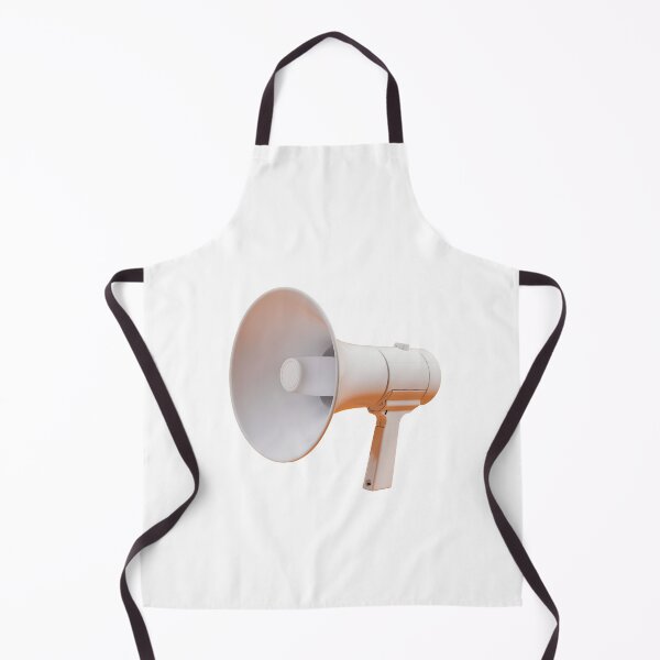 Item preview, White plastic megaphone designed and sold by MiraCleAI.