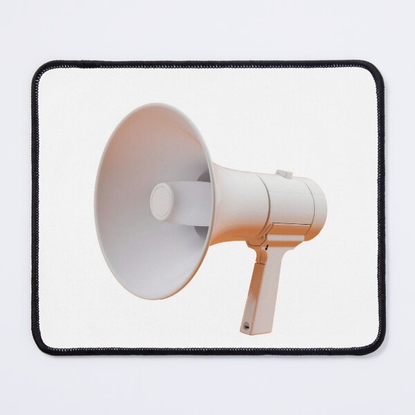 Item preview, White plastic megaphone designed and sold by MiraCleAI.