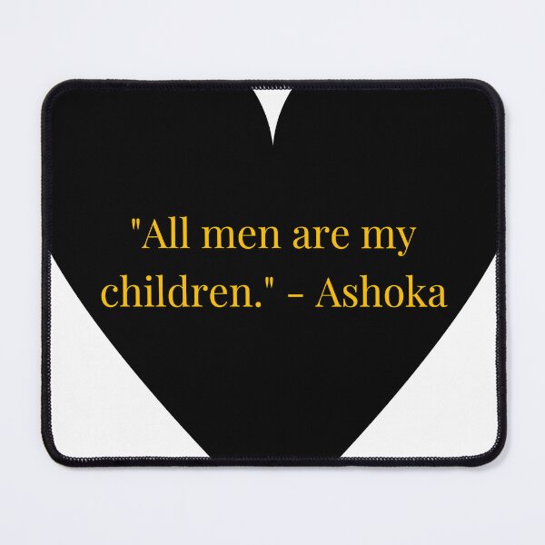 Item preview, Ashoka Quote – Gold Text Black Heart designed and sold by TheIconSmith.