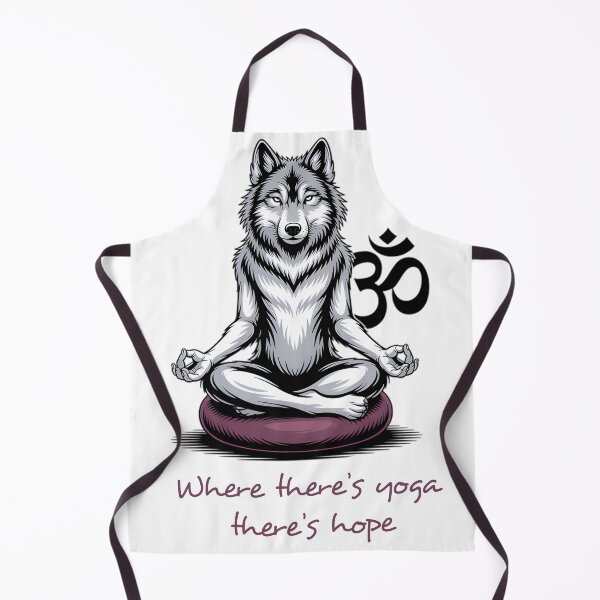 Item preview, Zen Yoga Wolf Lotus Pose Design with Om Symbol designed and sold by 108stillness.