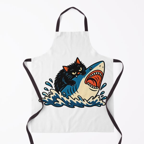 Item preview, Angry Cat Riding a Shark – Chaotic Ocean Cat designed and sold by SupplyCode.