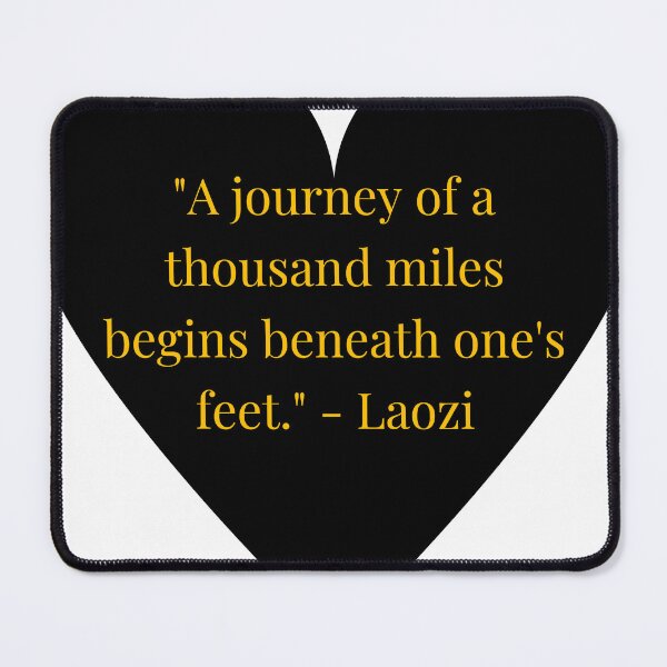 Item preview, Laozi Quote – Gold Text Black Heart designed and sold by TheIconSmith.
