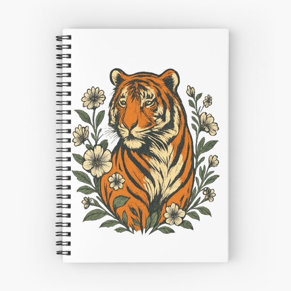 Item preview, Botanical Tiger Floral Vintage Illustration designed and sold by DariaOltes.