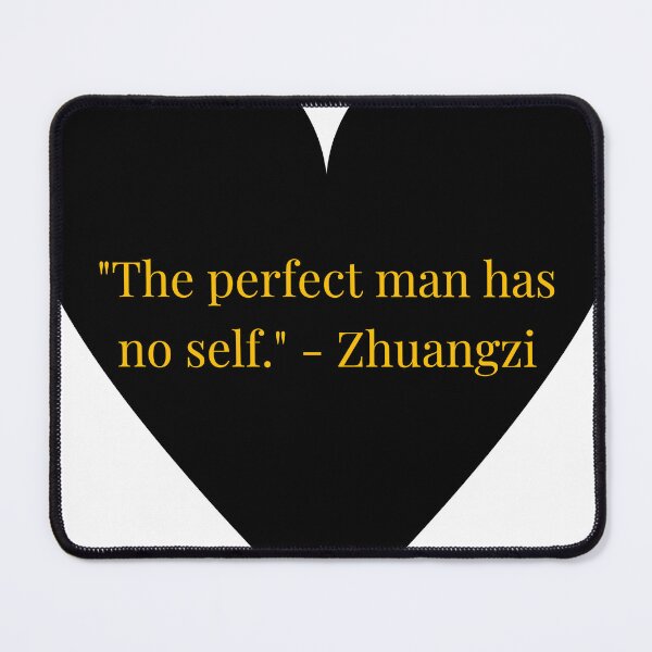 Item preview, Zhuangzi Quote – Gold Text Black Heart designed and sold by TheIconSmith.